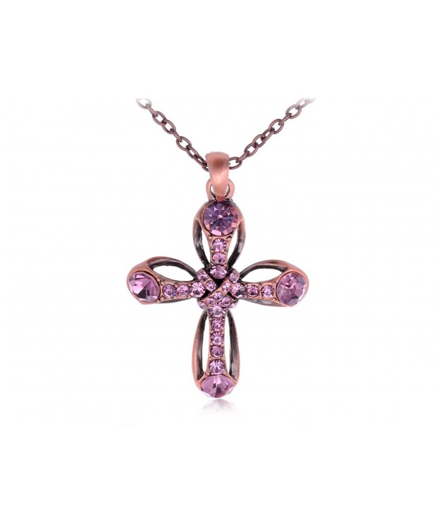 Alilang Rhinestones Antique Pendant Necklace