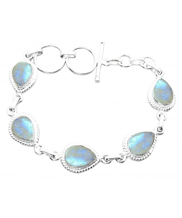 Moonstone Sterling Silver Handmade Bracelet