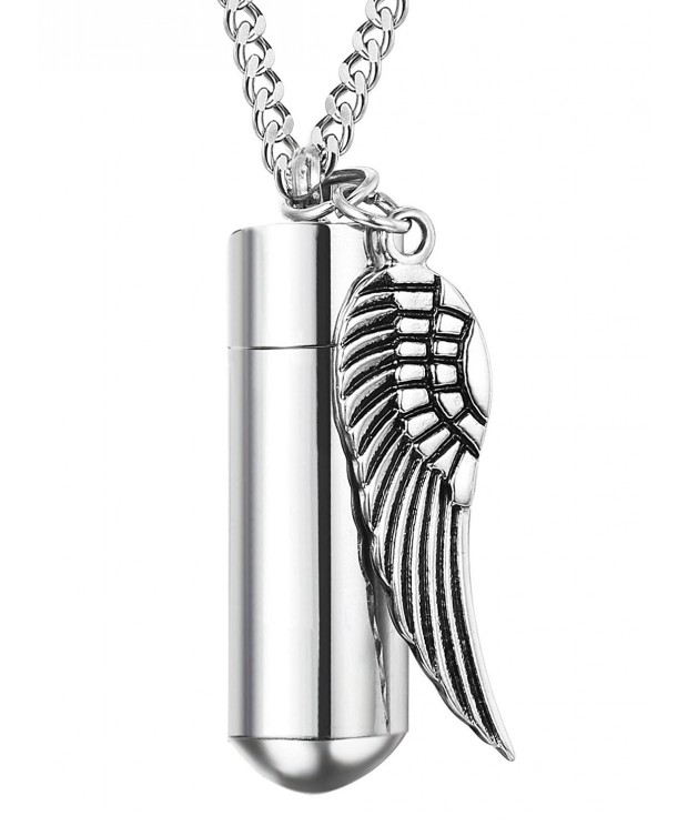 Udalyn Stainless Memorial Necklace Cylinder