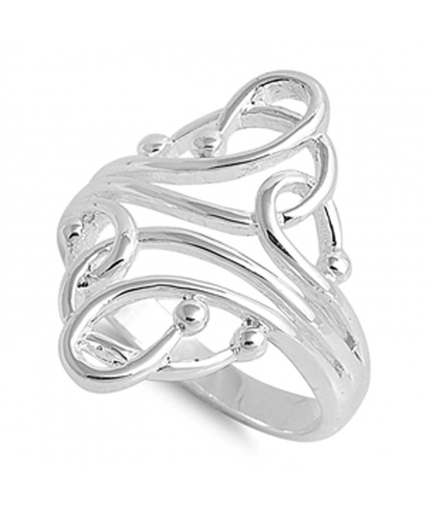 Fashion Abstract Sterling Silver RNG14974 6