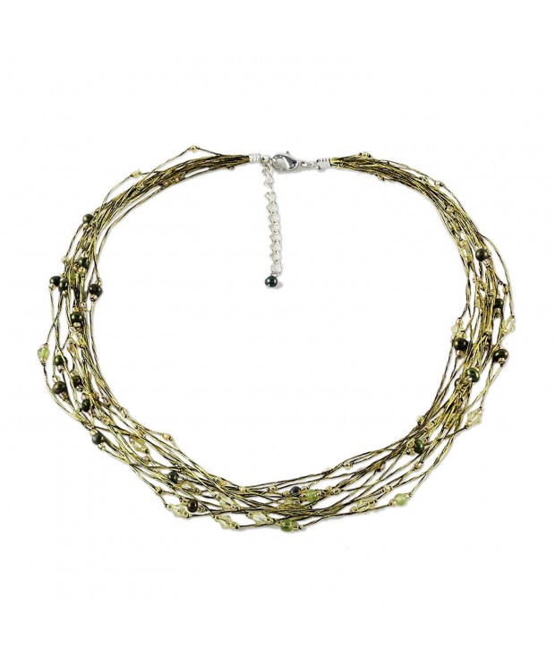 NOVICA Cultured Freshwater Peridot Necklace