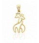 Gold Giraffes Love Charm Solid