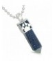 Reversible Goldstone Crystal Pendant Necklace