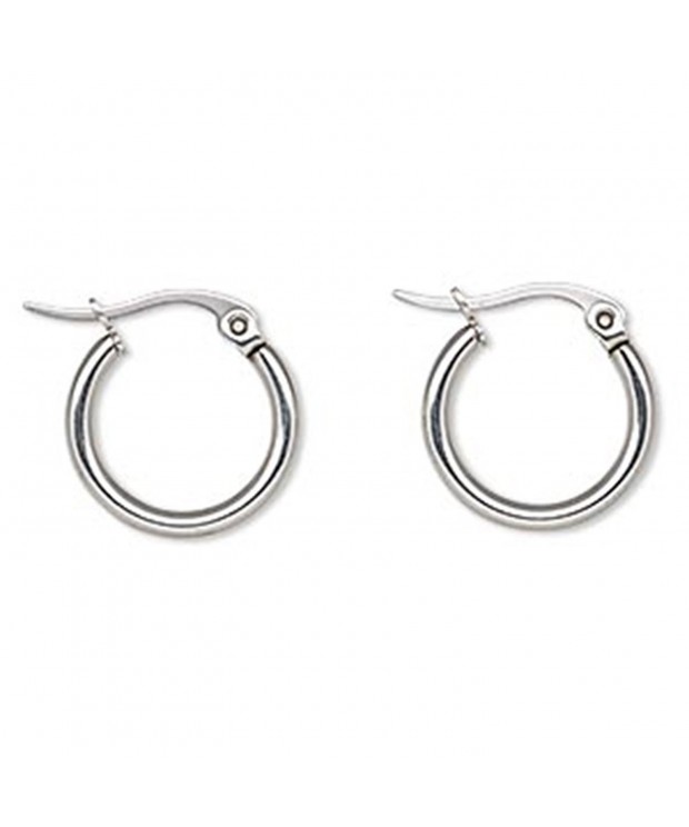 Earrings Stainless Steel 15 5mm Round