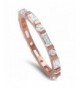 Plated Baguette Zirconia Sterling Silver