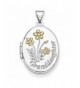 Sterling Silver Gold plate Granddaughter Locket