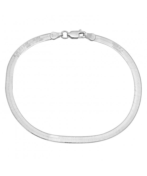 Sterling Silver Nickel Free Herringbone Bracelet