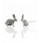 Childrens Sterling Silver Rabbit Earrings