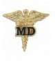PinMarts Medical Doctor Gold Caduceus