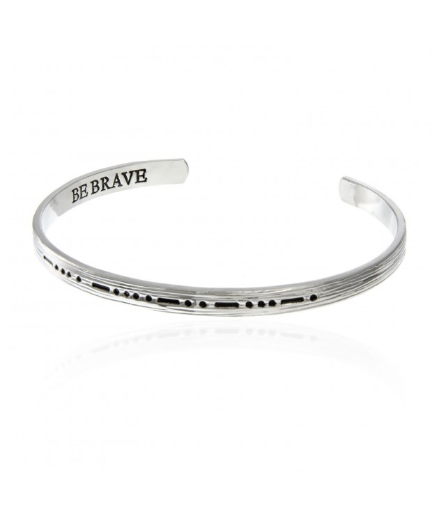 PammyJ Silvertone Morse Inspirational Bracelet