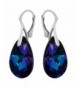 Sterling Swarovski Crystals Teardrop Earrings