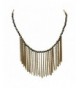 Unique Gold Fringe Black Necklace