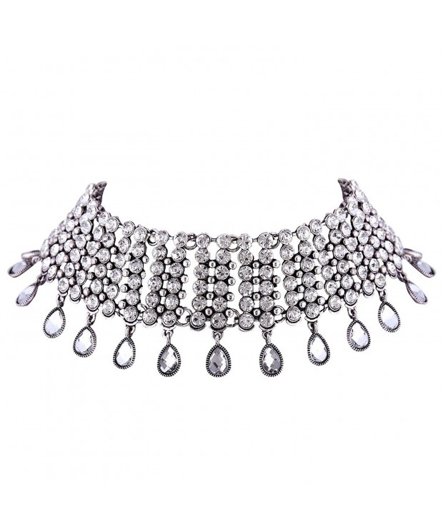 Houda Chokers Necklace Crystal Teardrop shaped
