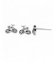 Boma Sterling Silver Bicycle Earrings