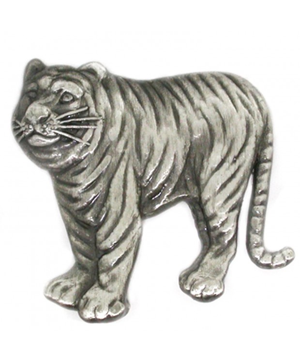 PinMarts Antique Silver Tiger Animal