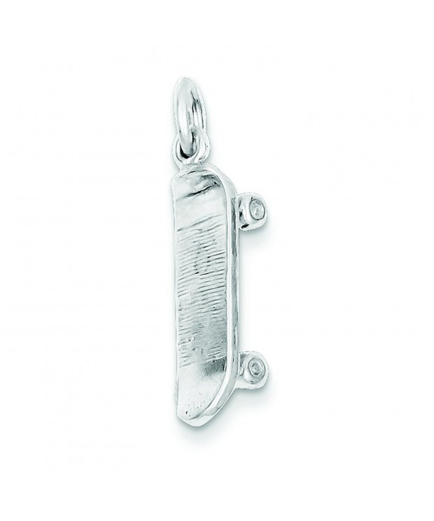 Shop4Silver QC761 Sterling Silver Skateboard