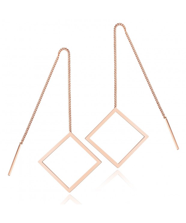 Geometric Threader Earrings Stainless Fashion