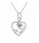 Sterling Silver Heart Necklace Lavender