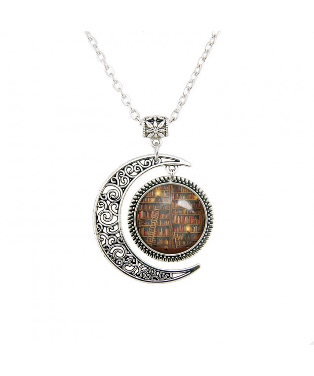 Necklace Fashion Vintage Library Pendant