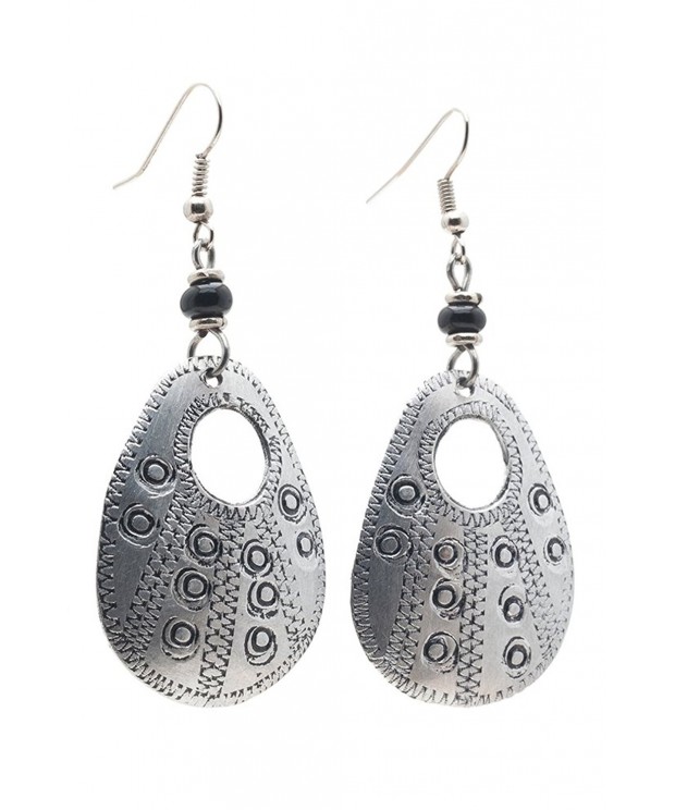 Maisha Hammered Antiqued Teardrop Earring