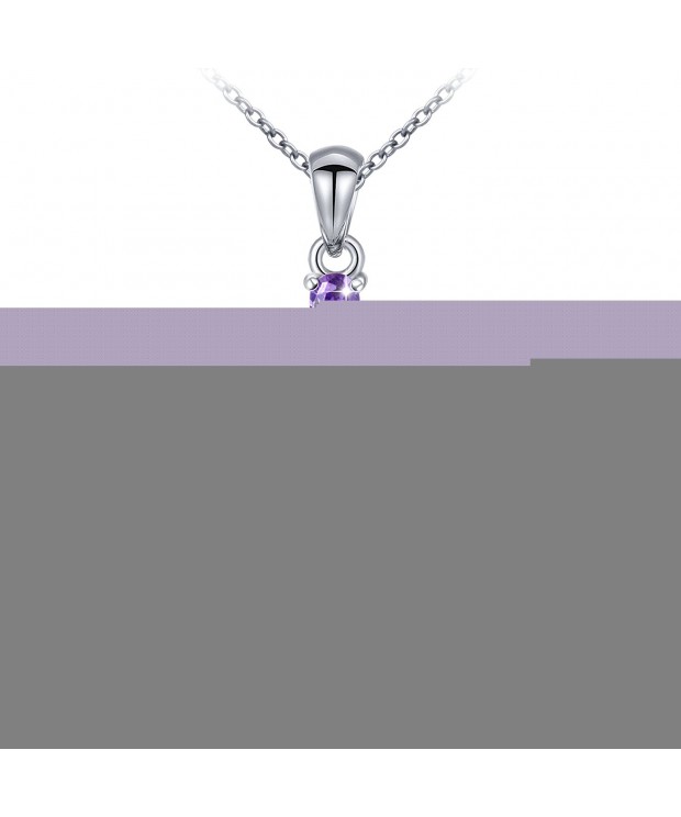 Sterling Silver Purple Pendant Necklace