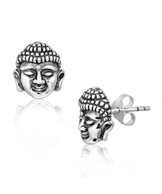 WithLoveSilver Sterling Silver Buddha Earrings