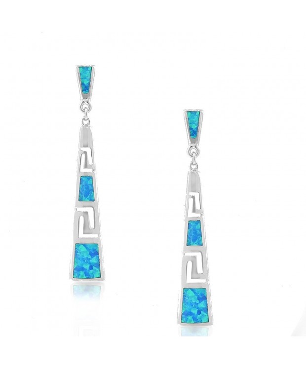 Sterling Silver Turquoise Tone Simulated Earrings