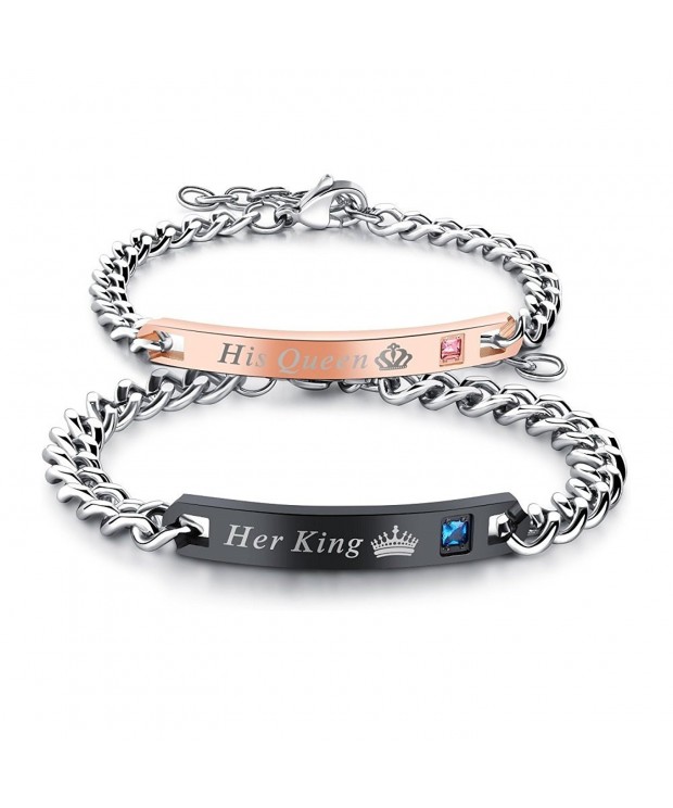 Stainless Steel Couples Bracelets Matching