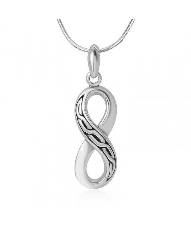 Sterling Infinity Endless Pendant Necklace