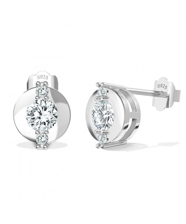 Sterling Silver Earrings Zirconia Jewelry