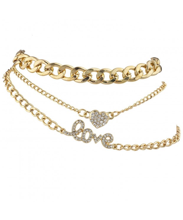 Lux Accessories Goldtone Anklet Bracelet