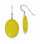 Sterling Silver Yellow Jade Earrings