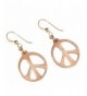 Medium Peace Symbol Bronze Earrings