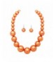 Womens Simulated Statement Necklace Earrings