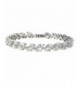 EVER FAITH Silver Tone Wedding Bracelet