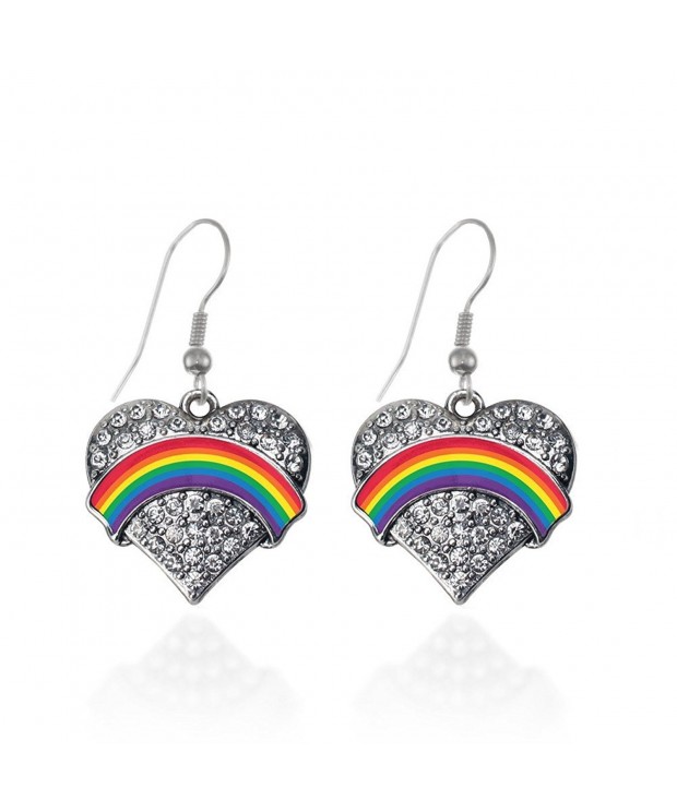 Pride Earrings French Crystal Rhinestones