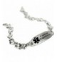 Engraved Medical Bracelet Stainless Zirconia