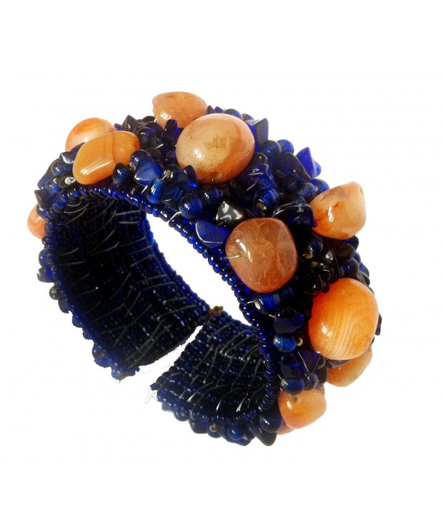 Natural Bracelet Blue Orange Mens Jewelry Womens bracelet Hand