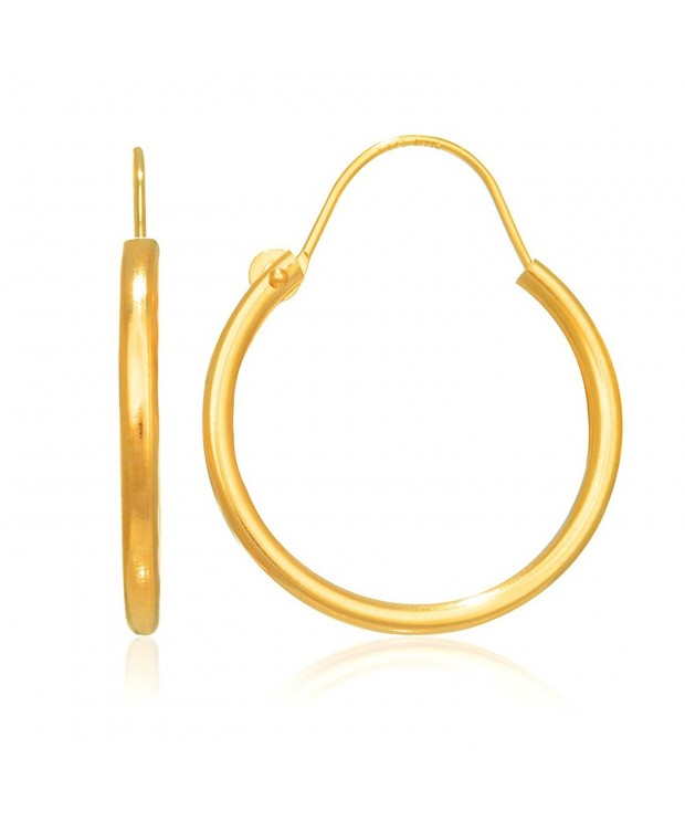 Jewelstop Yellow Gold Wire Earrings