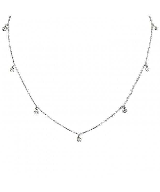 Rhodium Sterling Silver Necklace Extender