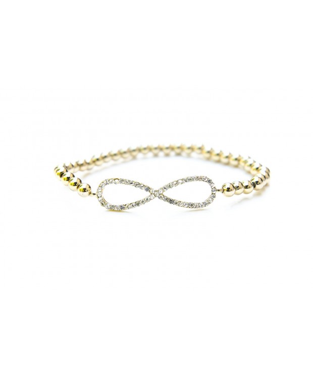 Infinity Beaded Stretch Bracelet Crystal