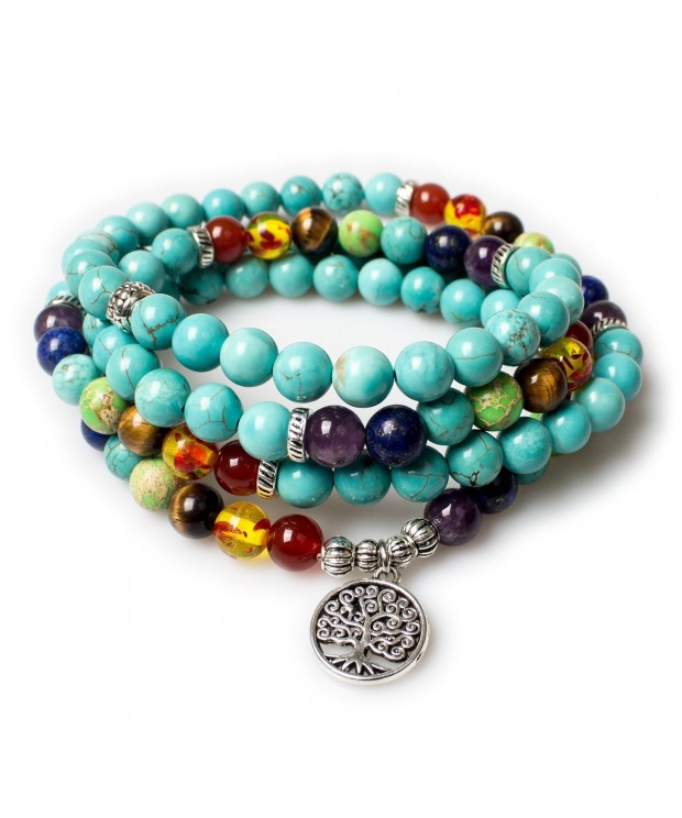 Turquoise Buddhist Gemstone Necklace Bracelet