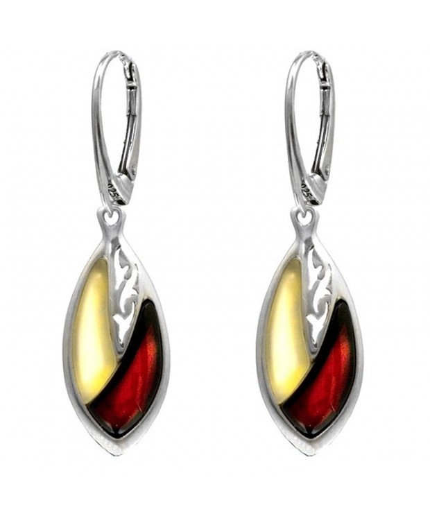 Cherry Sterling Silver Leverback Earrings