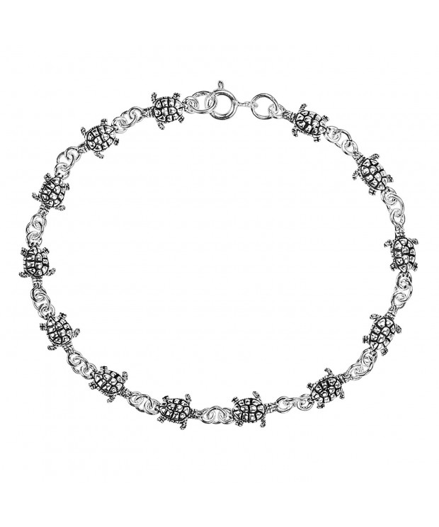 Cute Turtle Turtles Sterling Silver Bracelet