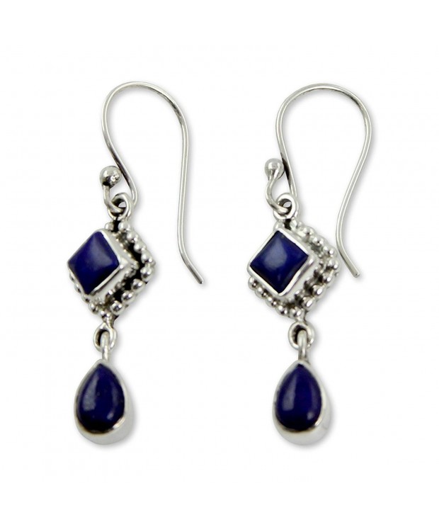 NOVICA Sterling Silver Earrings Diamonds