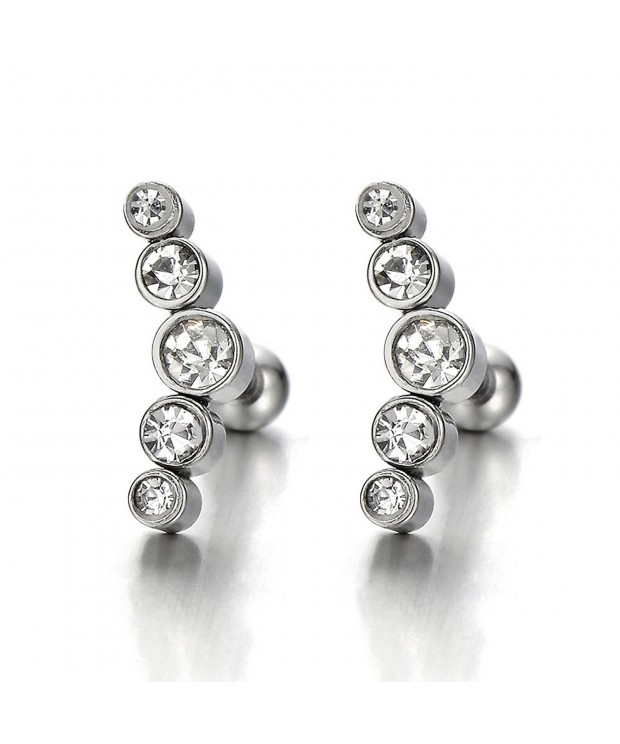 Stainless Steel Earrings Cubic Zirconia