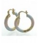 Smooth Round Tricolor Medium Earrings