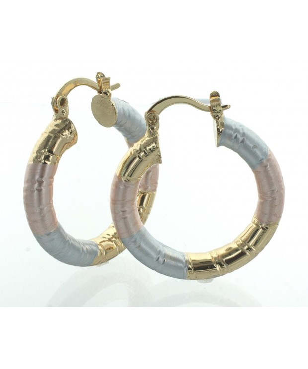 Smooth Round Tricolor Medium Earrings