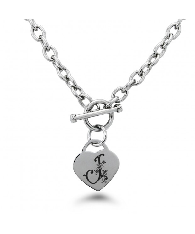 Stainless Letter Initial Monogram Necklace