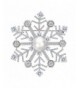 EleQueen Silver tone Simulated Snowflake Pendant